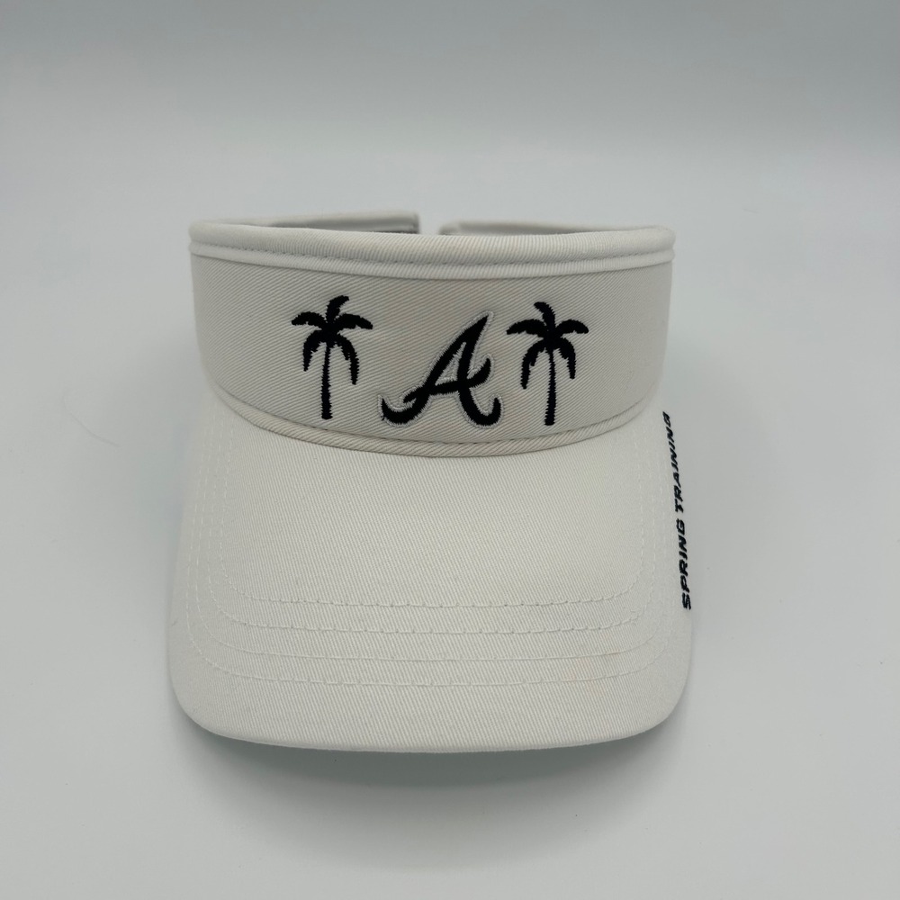 Atlanta Braves Visor New Era MLB Spring Training Womens OSFM White Sporty Beach